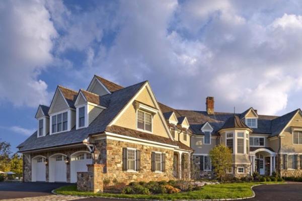 Artisan Custom Wood Doors in White with Arched Windows.
