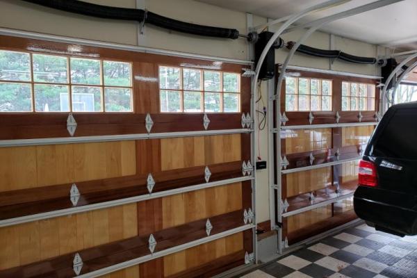 Interior of Custom Wood Garage Door
